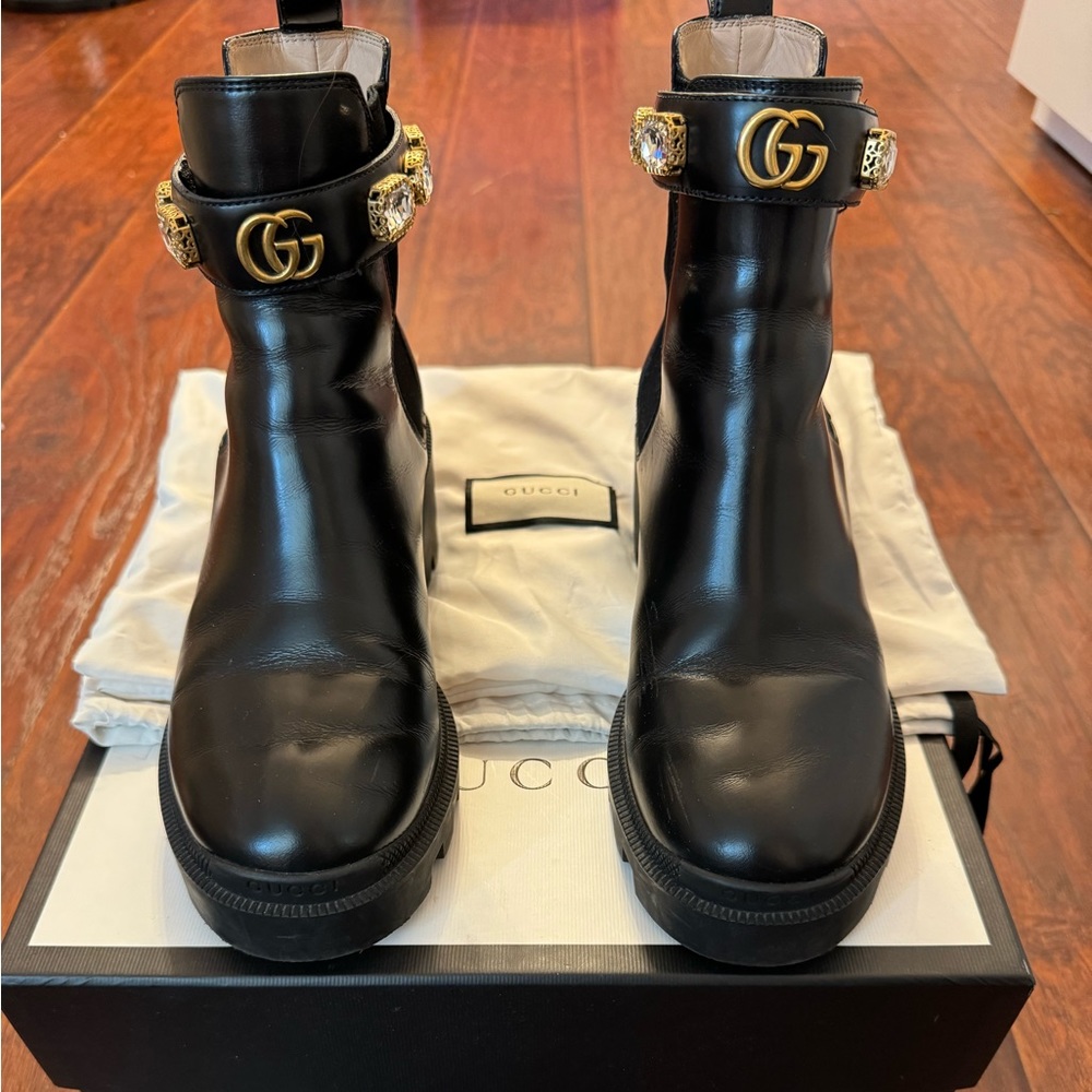 Gucci black ankle boots
